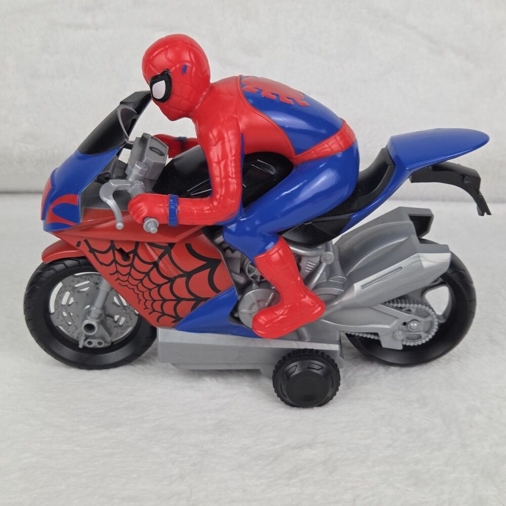 Marvel Spiderman‎ Remote Control Motorcycle Bike With Rider Tested Working - Picture 5 of 10
